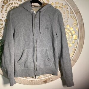 Burberry Light Gray Men's Zip-Up Hoodie
